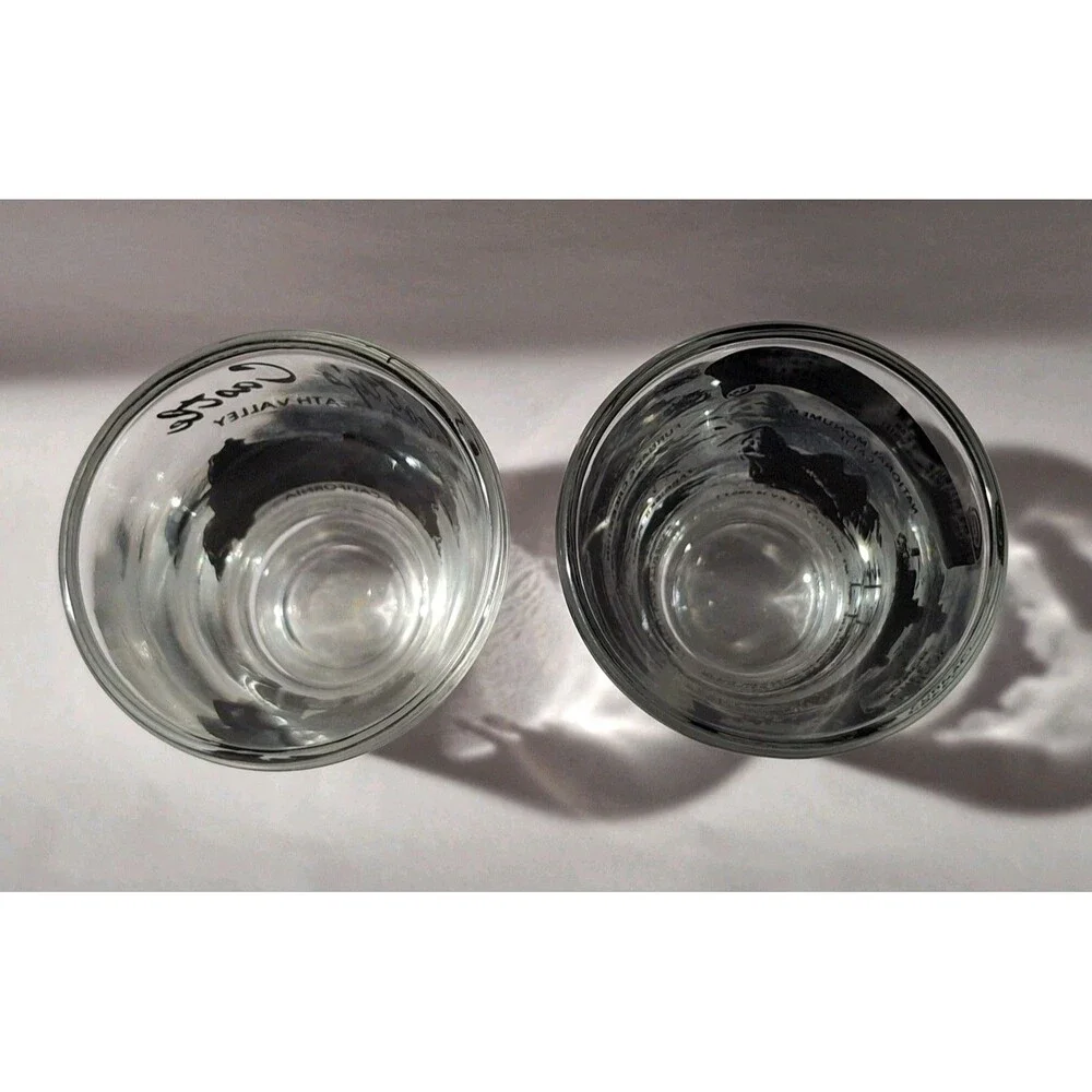 2 Scotty's Castle & National Monument Death Valley California Shot Glasses Gold
